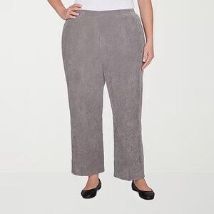 Alfred Dunner Copenhagen Womens Comfort Waistband Straight Corduroy Pant -Sz 18W